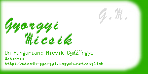 gyorgyi micsik business card